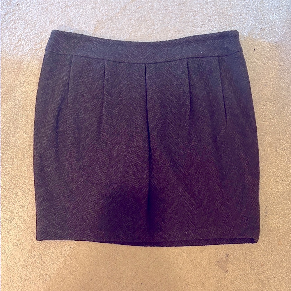 Eileen Fisher Espresso wool blend skirt with pocket. Fall fashion quiet luxury - Picture 3 of 7